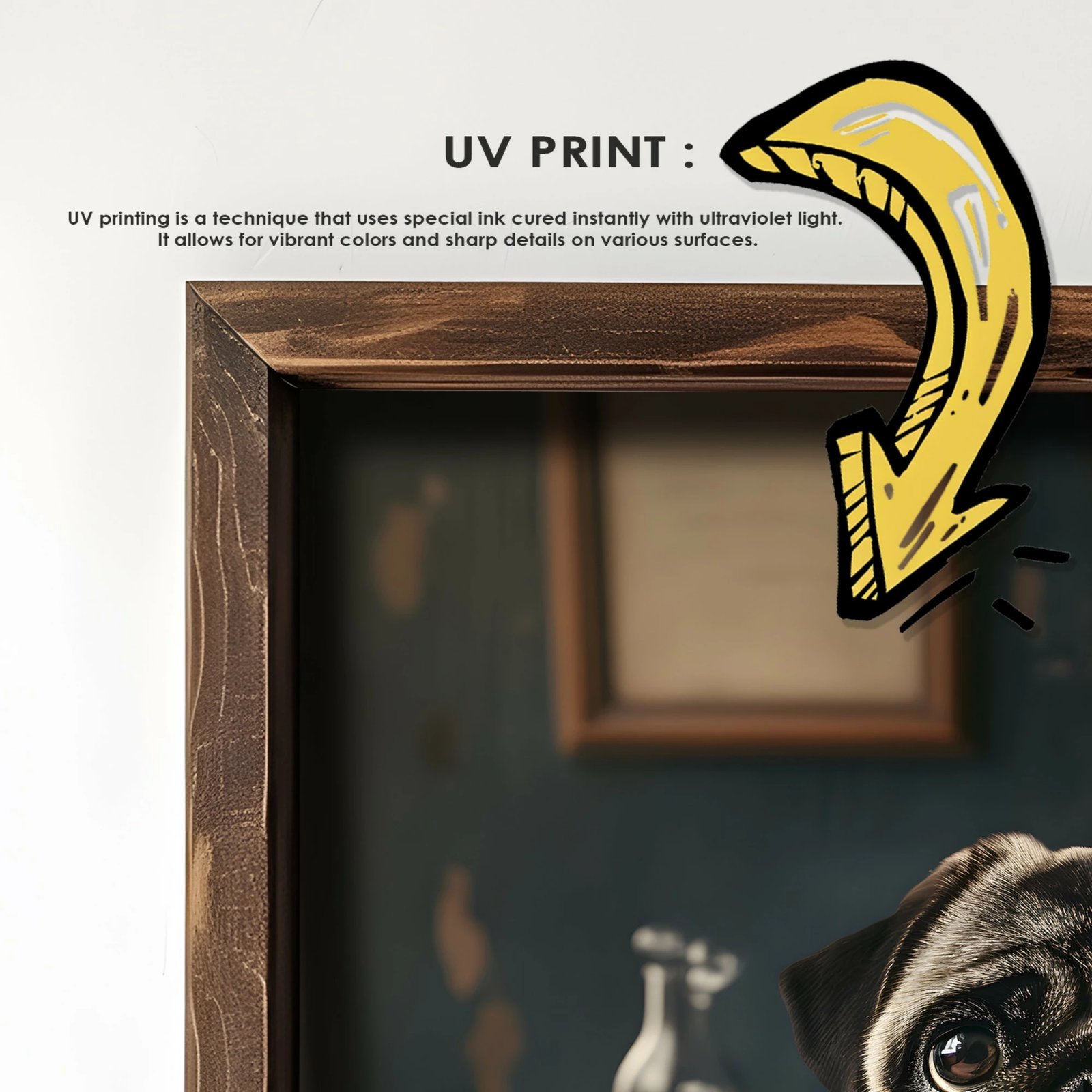 Pikturë dekorative me kornizë, MDF, shumëngjyrëshe, Wallity, GE135-L