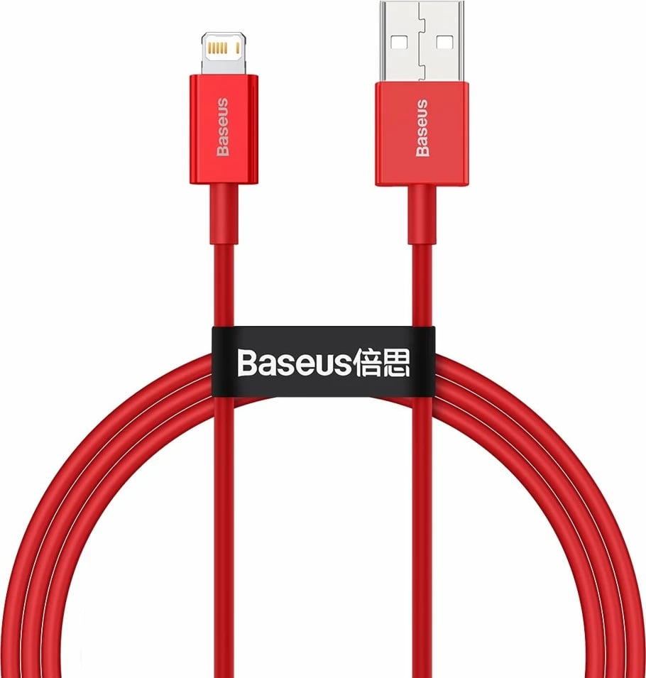 Kabllo Baseus Superior CALYS-A09, USB në Lightning, 1m, 2.4A, Kuqe