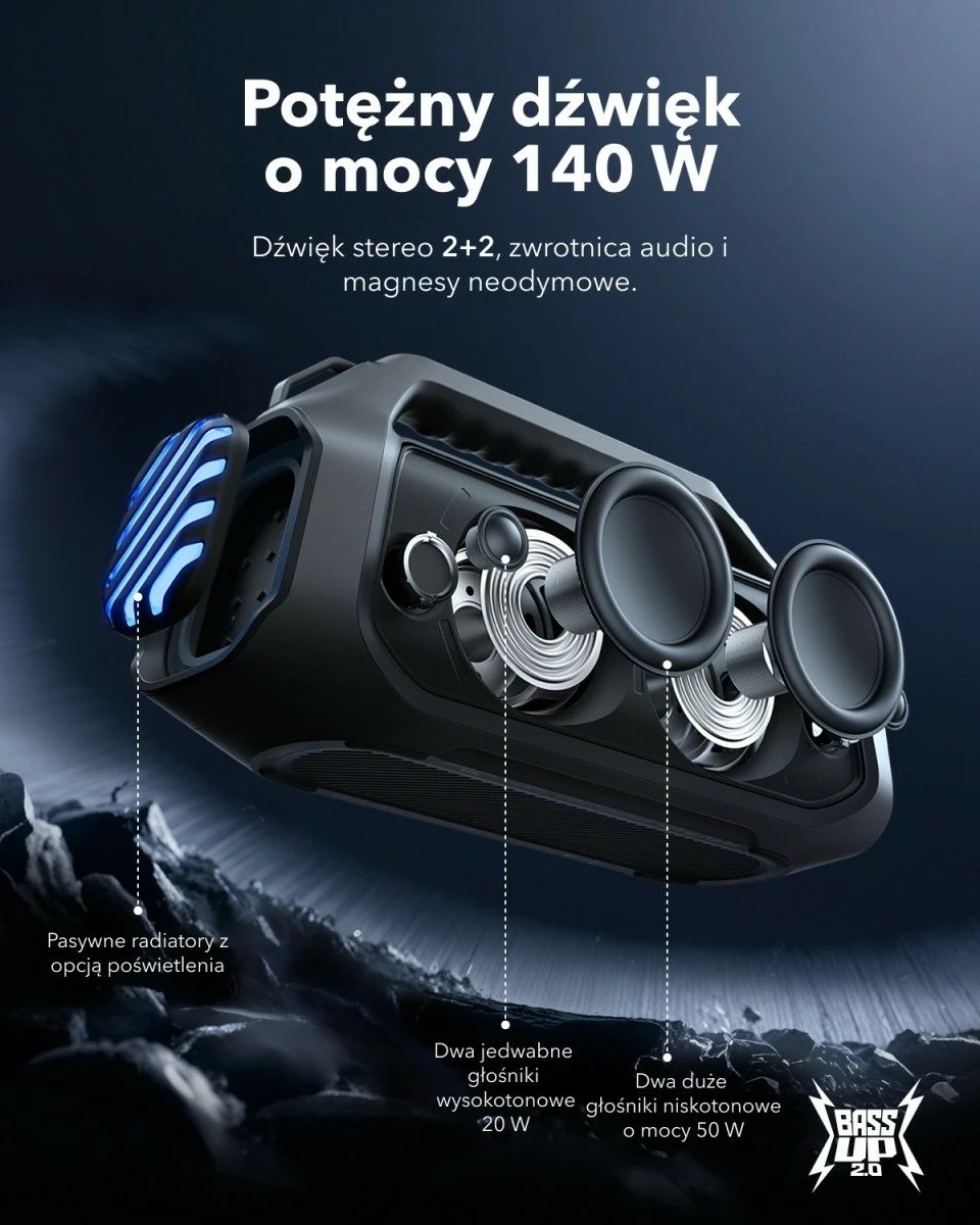 Altoparlant Anker Soundcore Boom 2 Plus, Bluetooth, 140W, i zi
