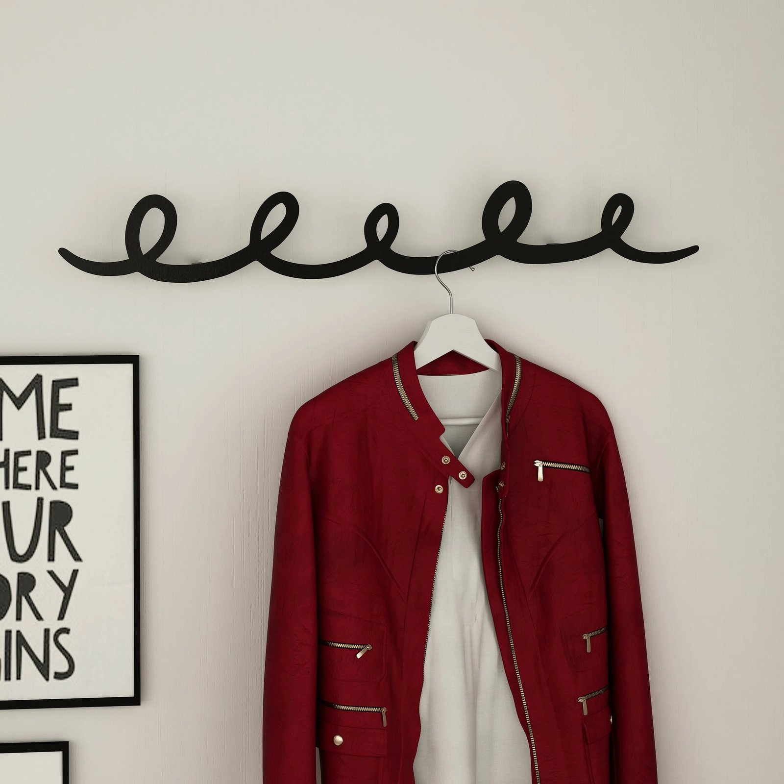 Varëse muri metalike, ngjyrë e zezë, Skye Decor