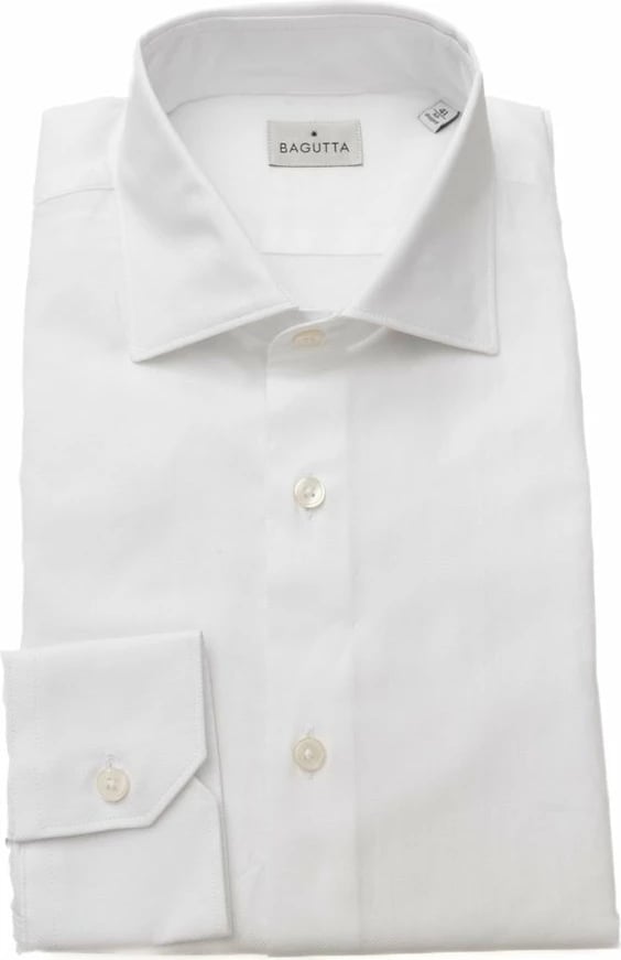 Këmishë pambuku për meshkuj Bagutta, e bardhë