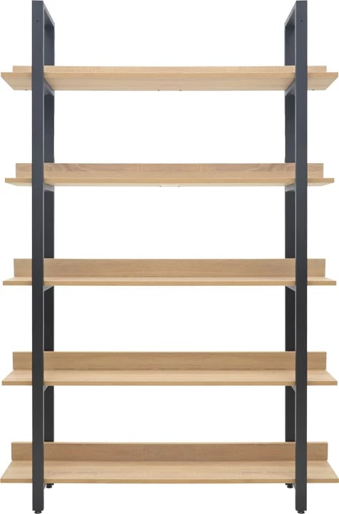 Raft librash Almond, ngjyrë lis e zezë, 120x29x185cm