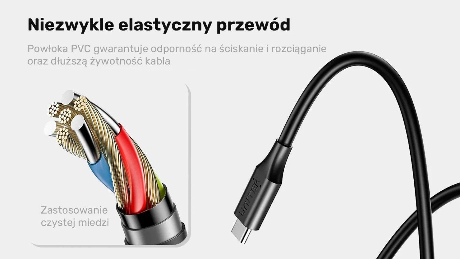 Kablli i Energjisë për Lenovo Unitek, 65W USB-C - DC4,0mm, ngjyrë e zezë