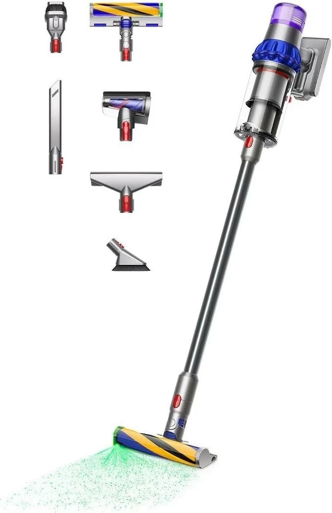 Fshesë pa kabllo Dyson V15 Detect Fluffy, nikël/blu