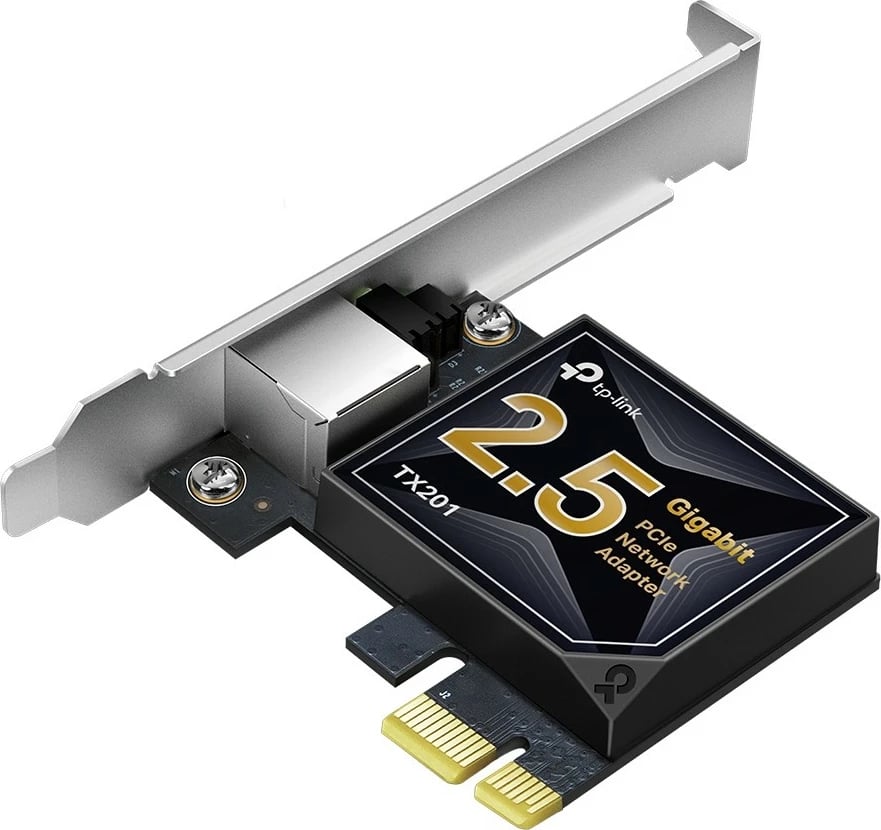 Kartelë rrjeti TP-Link TX201, PCI Express, 2.5 Gigabit, e brendshme, e zezë/gri