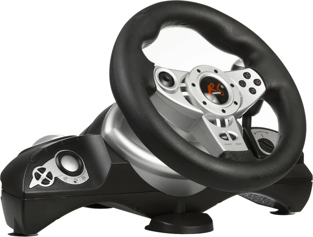 Timon gaming Audiocore NanoRS RS700 me pedale dhe levë marshe, për PS4, PS3, Xbox One, PC, Switch, Android, i zi