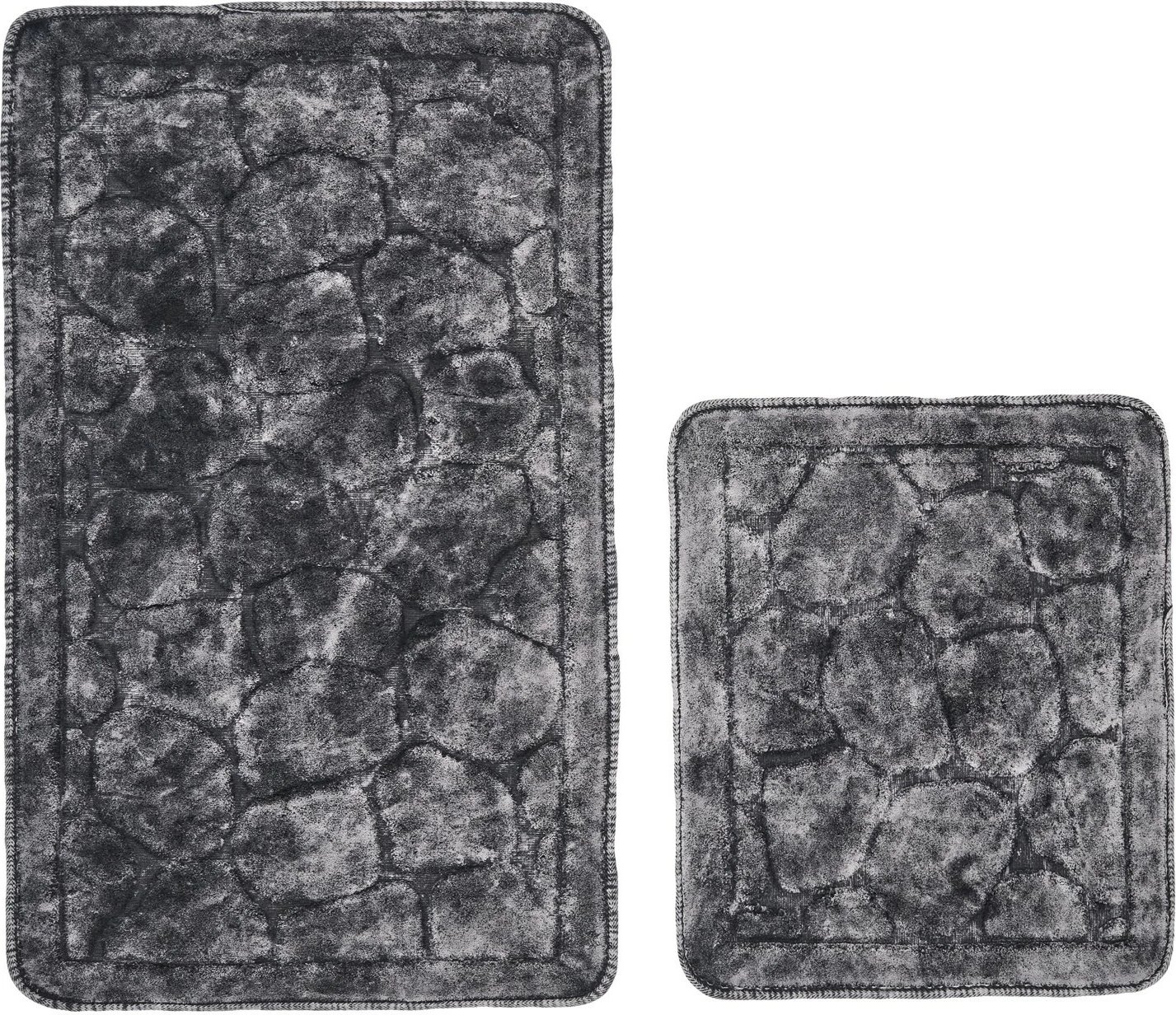 Set tapetash për banjo (2 copë), pambuk, ngjyrë antracit, Mijolnir 000190