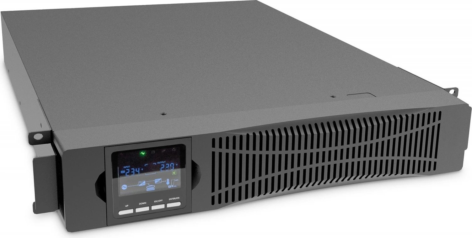 UPS Digitus DN-170093 online rack 19", 1000VA/1000W, 2x12V/9Ah, 8xC13, USB, RS232, RJ45, zi
