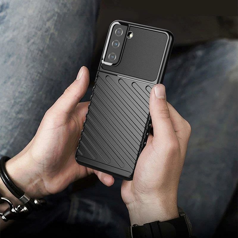 Mbështjellës Hurtel Thunder Case për Samsung Galaxy S22+, i zi