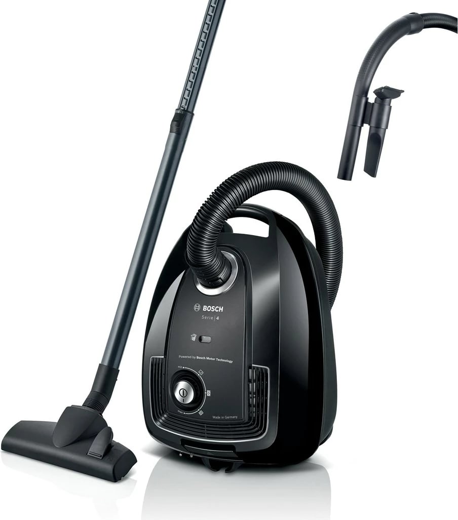 Fshesë elektrike cilindrike Bosch Serie 4 BGB38BA1, 4L, 600W, e zezë