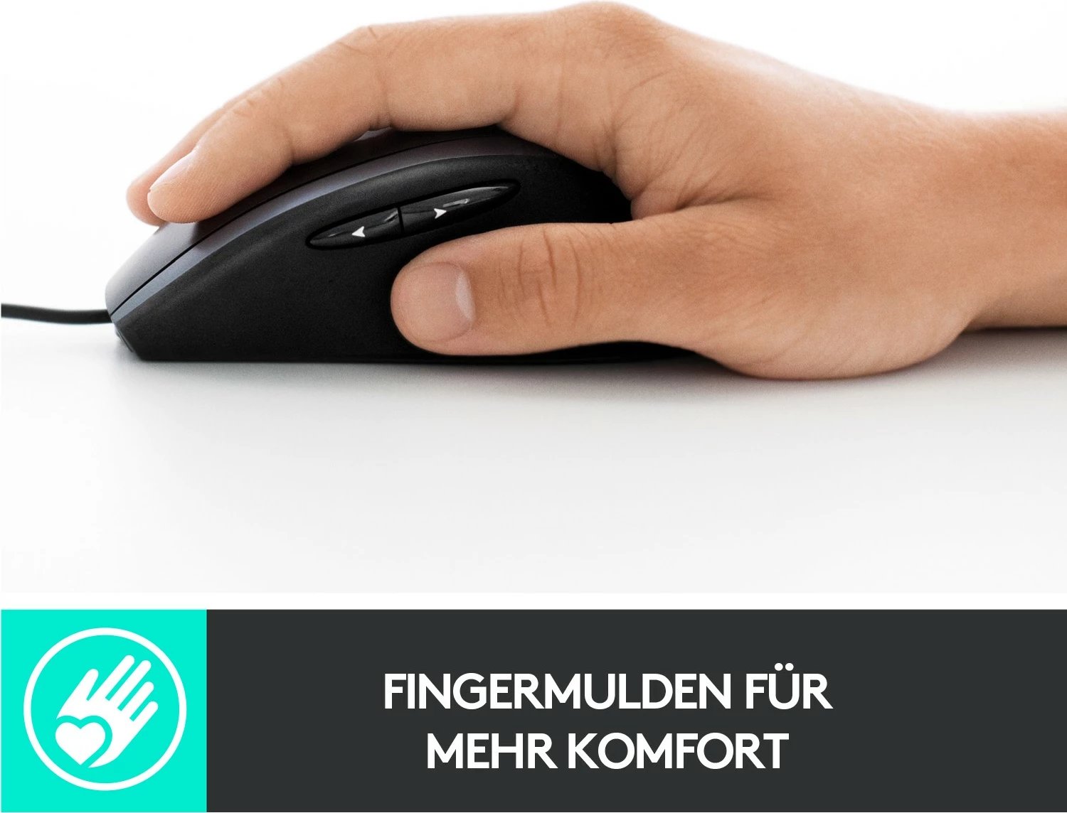 Maus Logitech M500, me kabllo, 4000 DPI, i zi