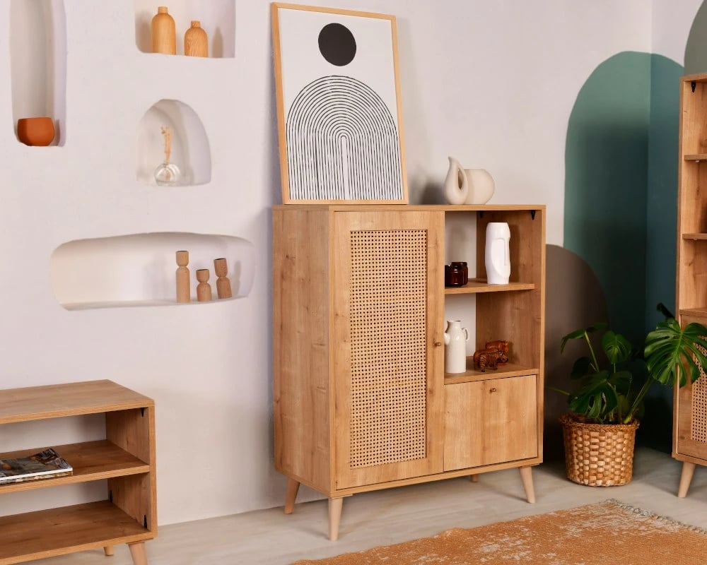 Dollap multifunksional Hanah Home, Hazeran Multi, ngjyrë lisi