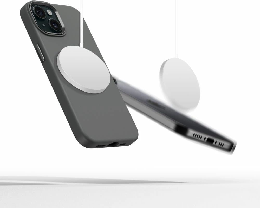 Mbështjellës Tech-Protect Silicone PUZ MagSafe për iPhone 15, Gri