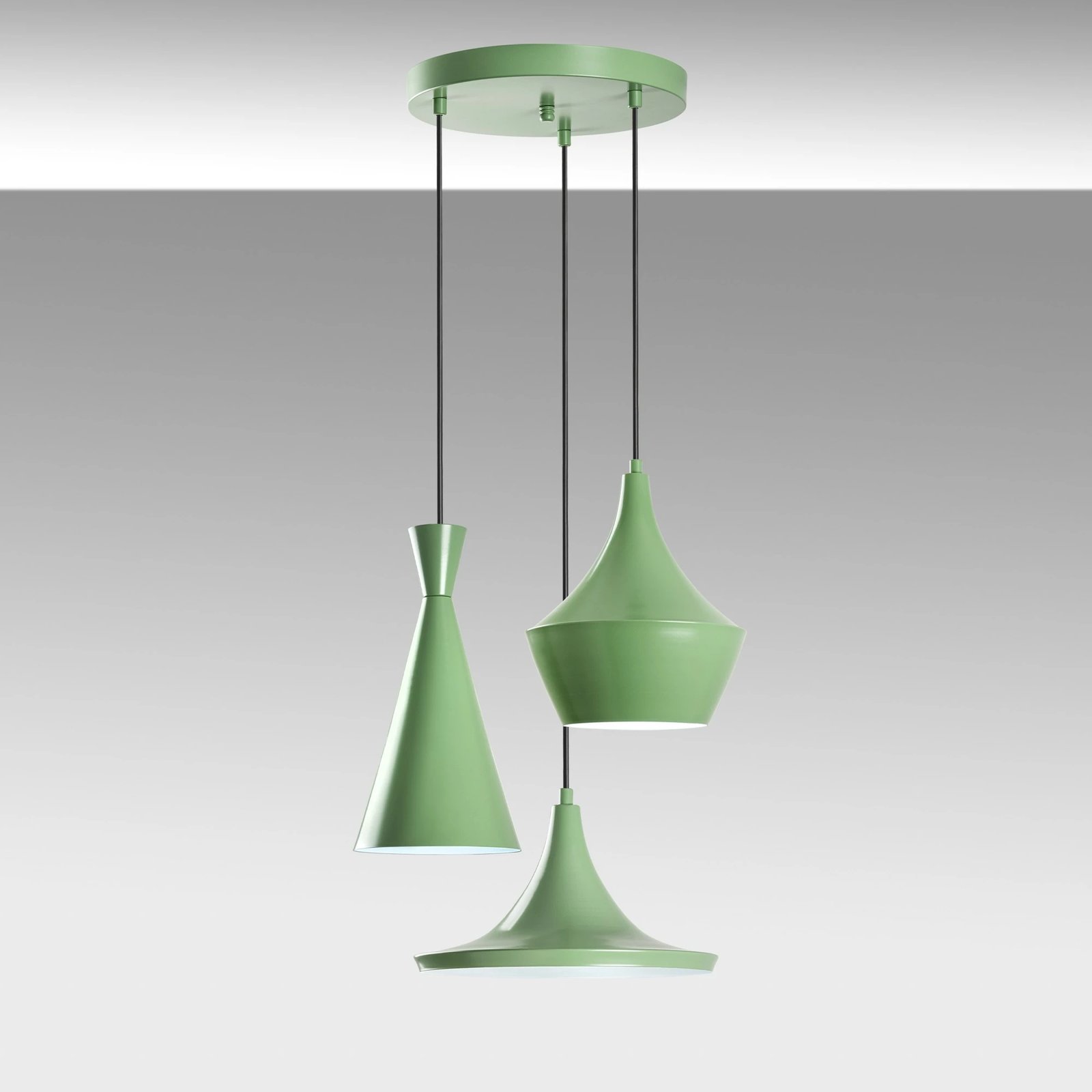 Llambë tavani Opviq Tom, ngjyrë mint, 3 pjesë