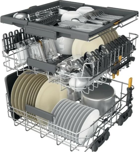 Enëlarëse Whirlpool W7FHP33X, 15 sete, inox, e pavarur