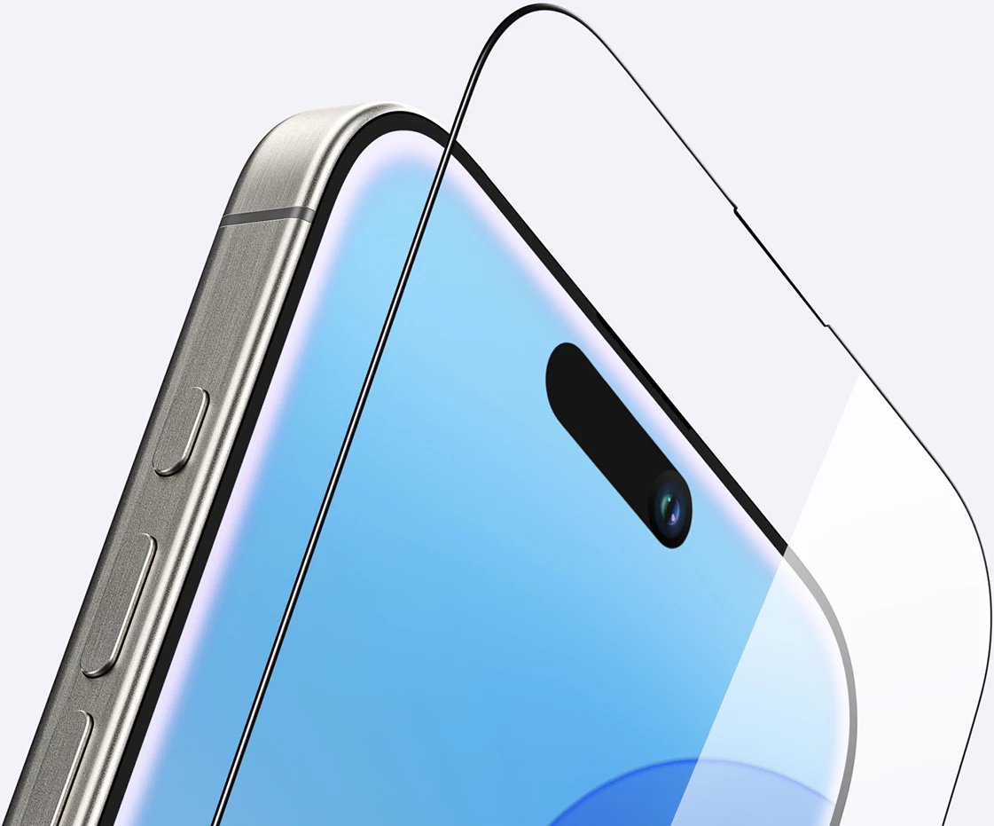 Xham mbrojtës AmazingThing Radix Full Glass për iPhone 16 Plus, transparent