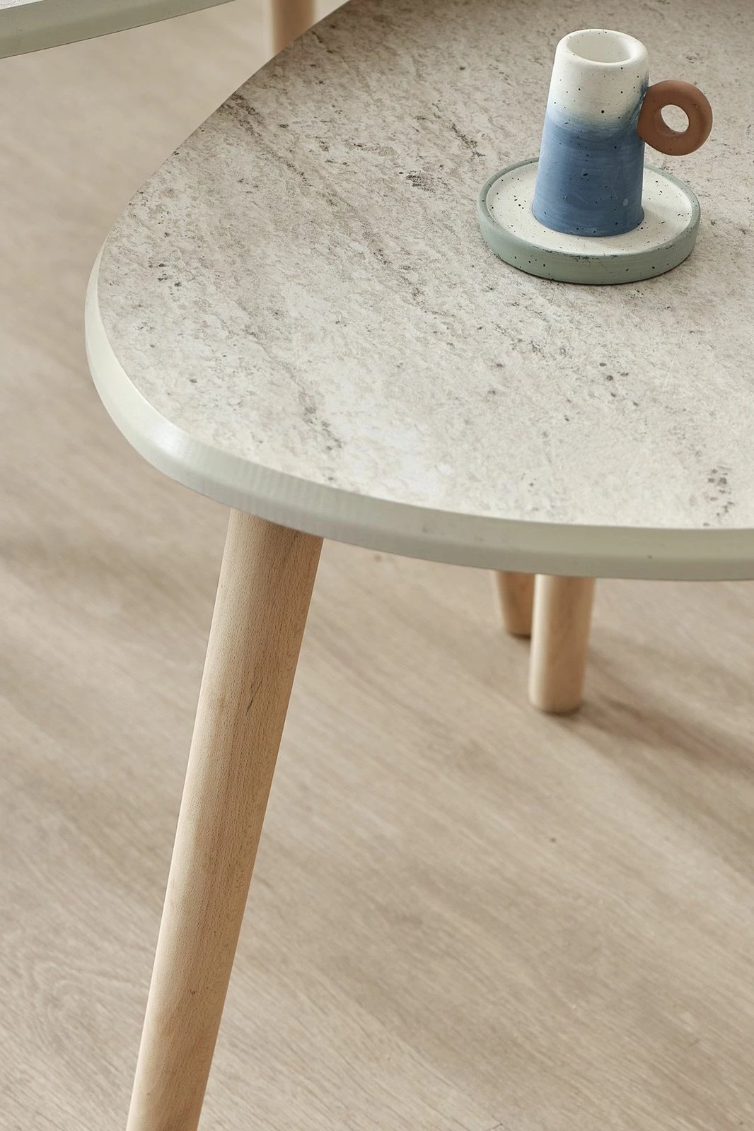 Set tavolinash kafeje Skye Decor, Alvin, ngjyrë travertine