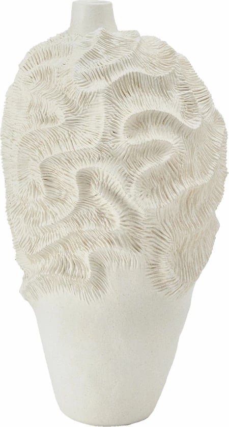 Vazo Coralli, polirezine, e bardhë, 22x23x42cm