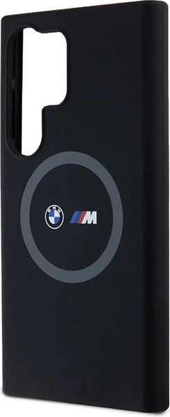 Mbështjellës BMW M Silicone Printed Ring MagSafe për Samsung Galaxy S24 Ultra, i zi