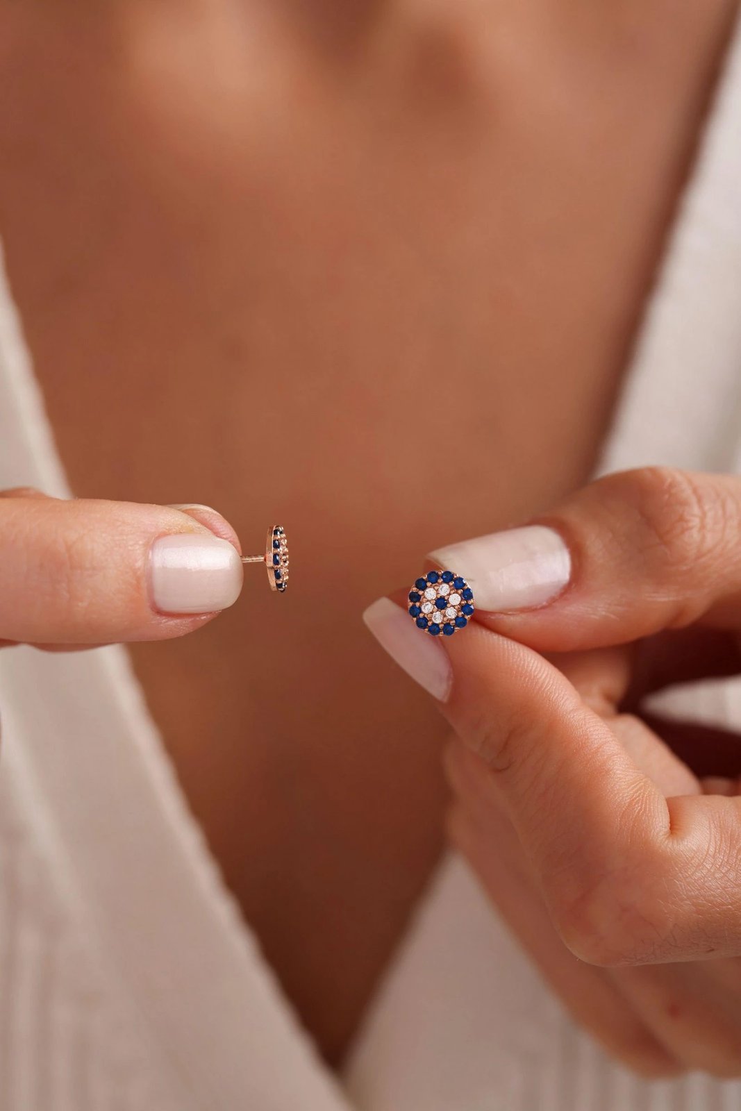 Vathë argjendi Jumeon, ngjyrë rozë ari dhe kaltër e errët, NRZ999857