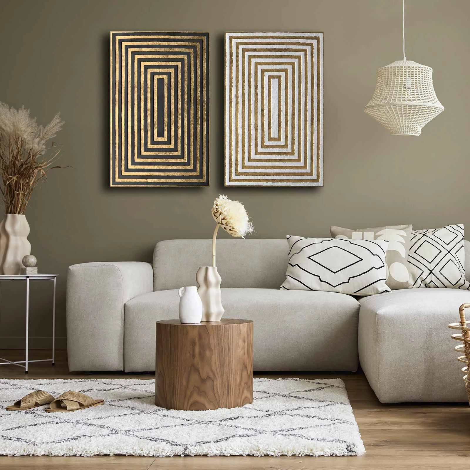 Pikturë dekorative në kanavacë (2 copë), Wallity, 2P4570GSC-012