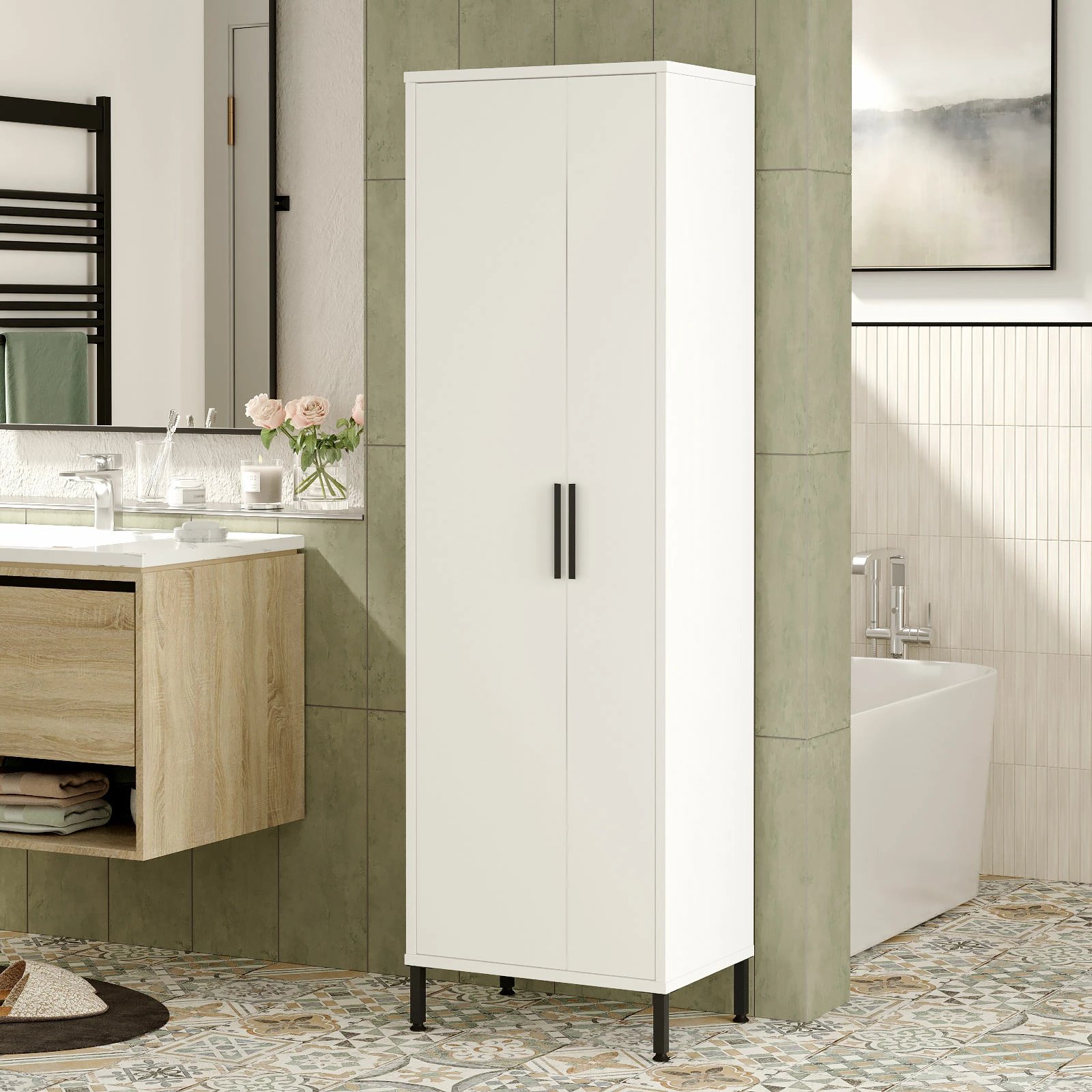 Dollap shumëpërdorimësh Hanah Home, Dy1-W, i bardhë