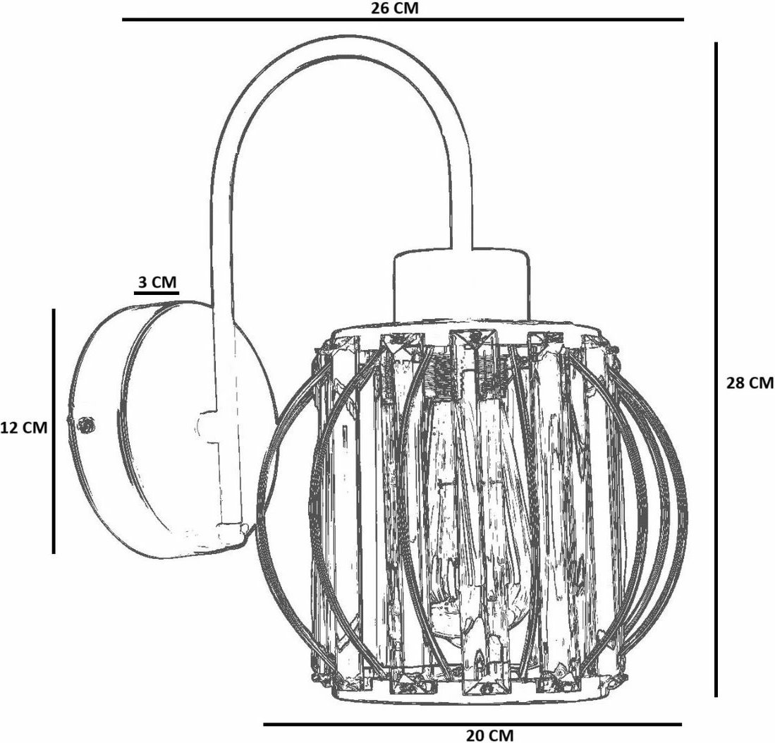 Llambë muri Opviq, ngjyrë ari, 9043-1A