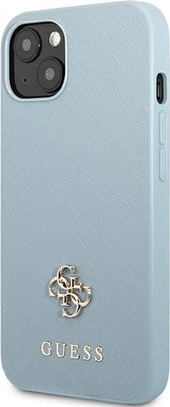 Mbështjellës Guess Saffiano 4G Small Metal Logo për iPhone 13 6.1", kaltër