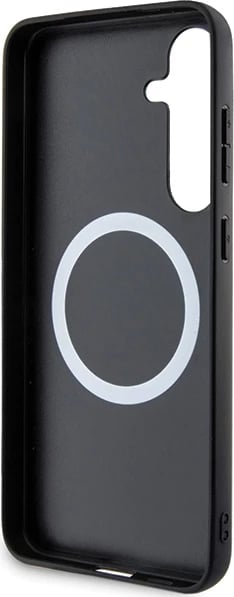 Mbështjellës BMW BMHMS24S23PUDTK Carbon Tricolor Line MagSafe për Samsung Galaxy S24, i zi