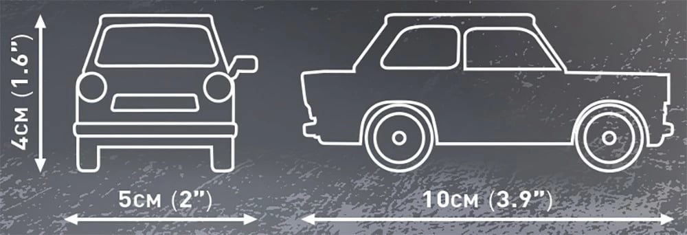 Set ndërtimi Cobi Trabant 601, 72 pjesë, blu
