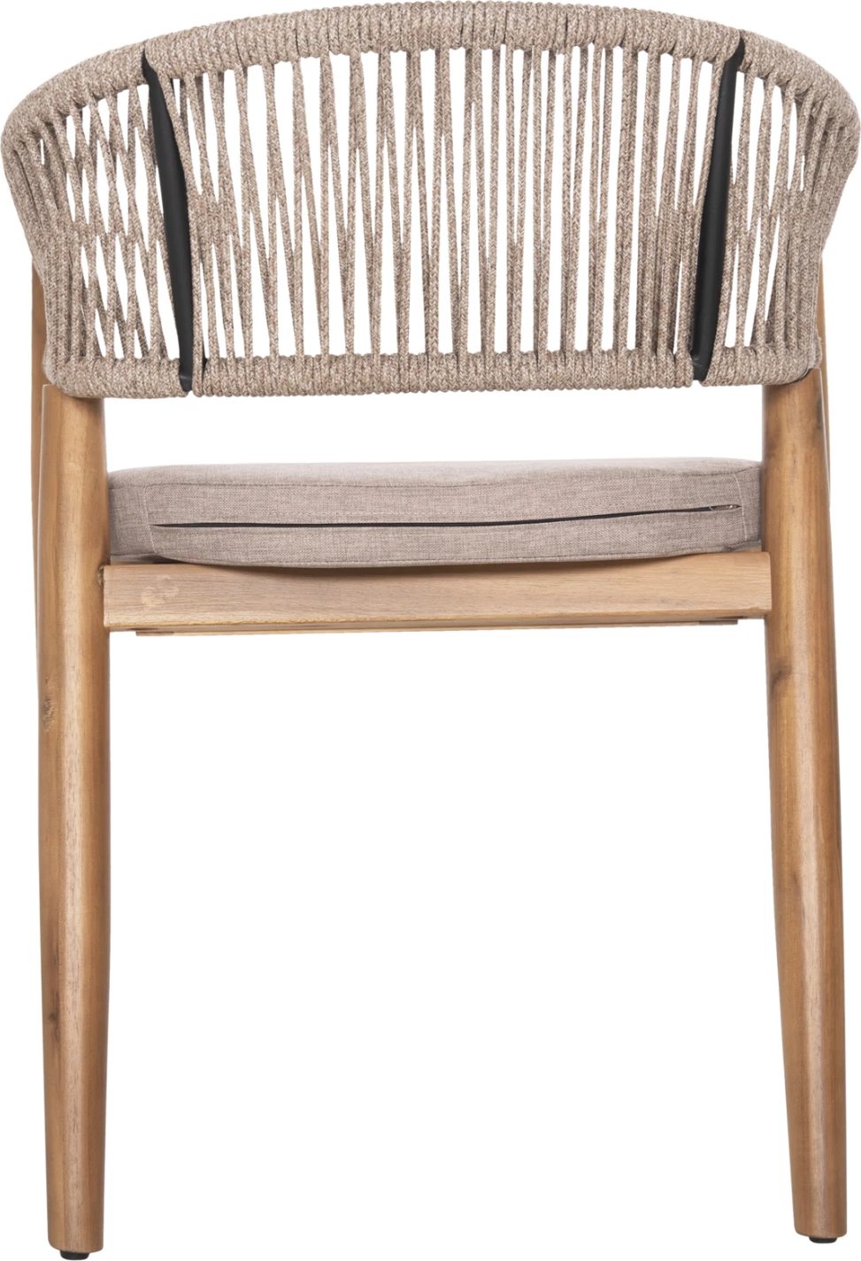 Karrige për terasë NAVAN FH6135.02 dru akacie natyral-litar najloni bezhë 59x58x76H cm, set prej 4 copë