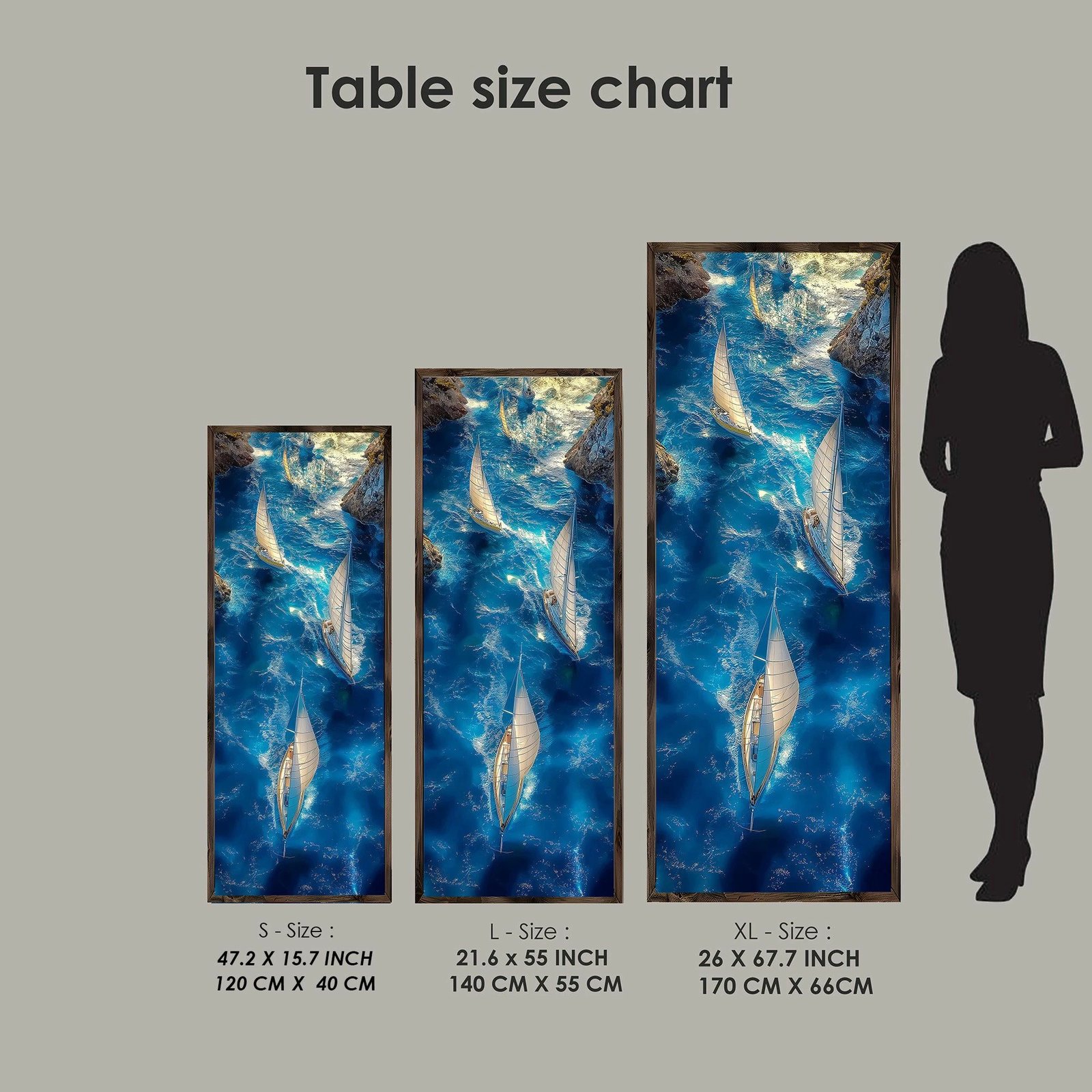 Pikturë dekorative me kornizë MDF, Wallity, LONG030-S/120-40, shumëngjyrëshe, 40x120cm