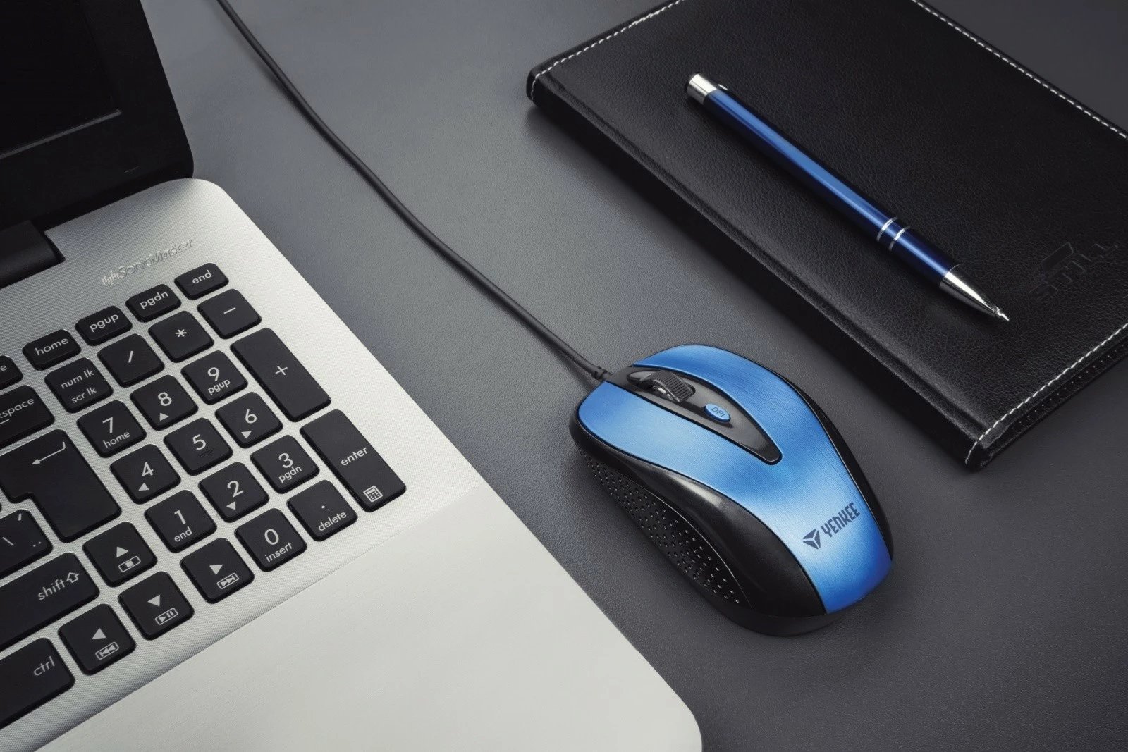 Maus me kabllo YENKEE QUITO YMS 1025BE, 4 butona, USB, Blu