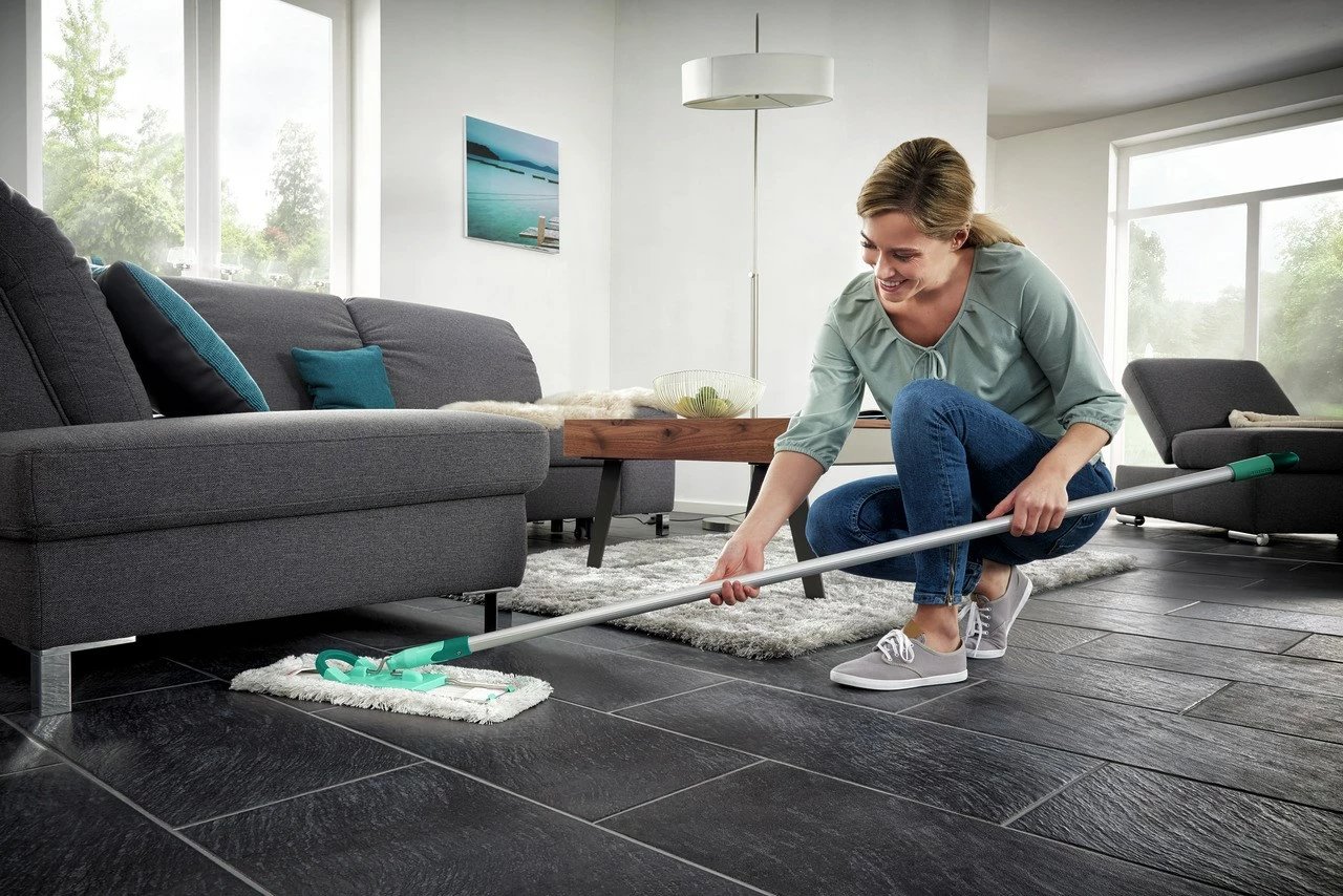 Mop LEIFHEIT Profi XL cotton plus, dorezë plastike, 1400 mm, turkuaz