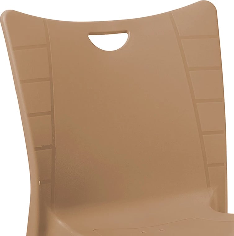 Karrige Crafted PP ngjyrë kapuçino - këmbë alumini