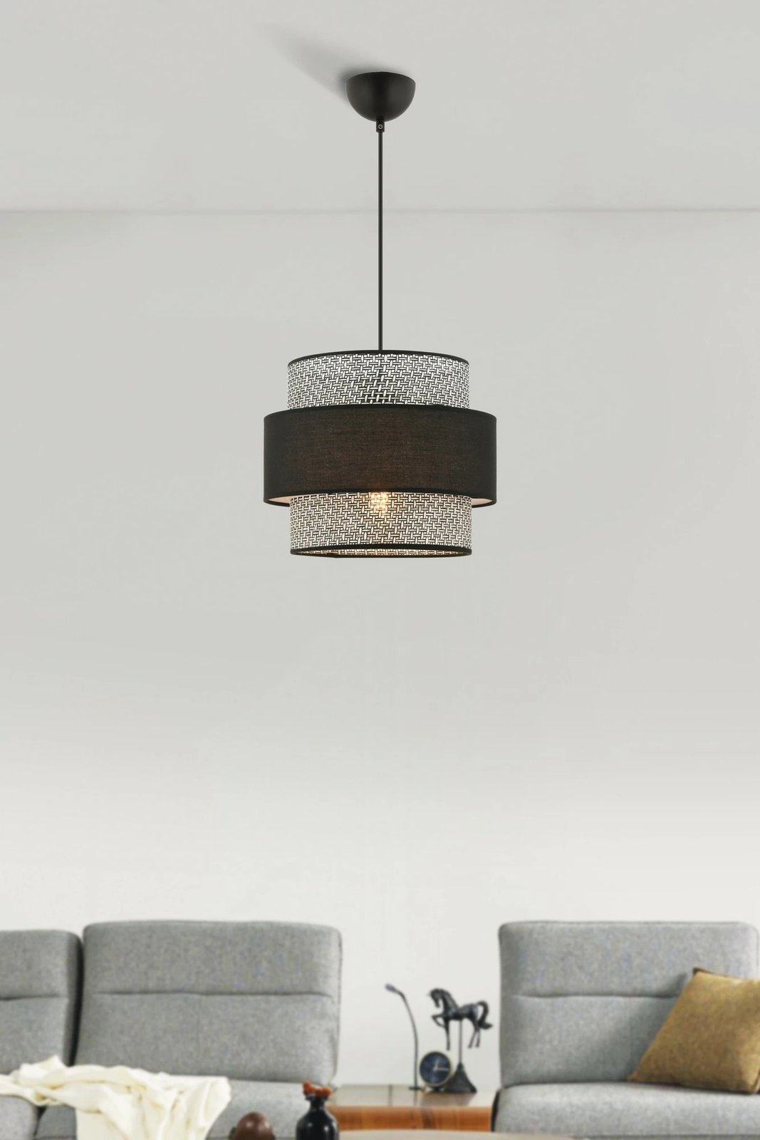 Llambë tavani Opviq, Cascade, gri e zezë