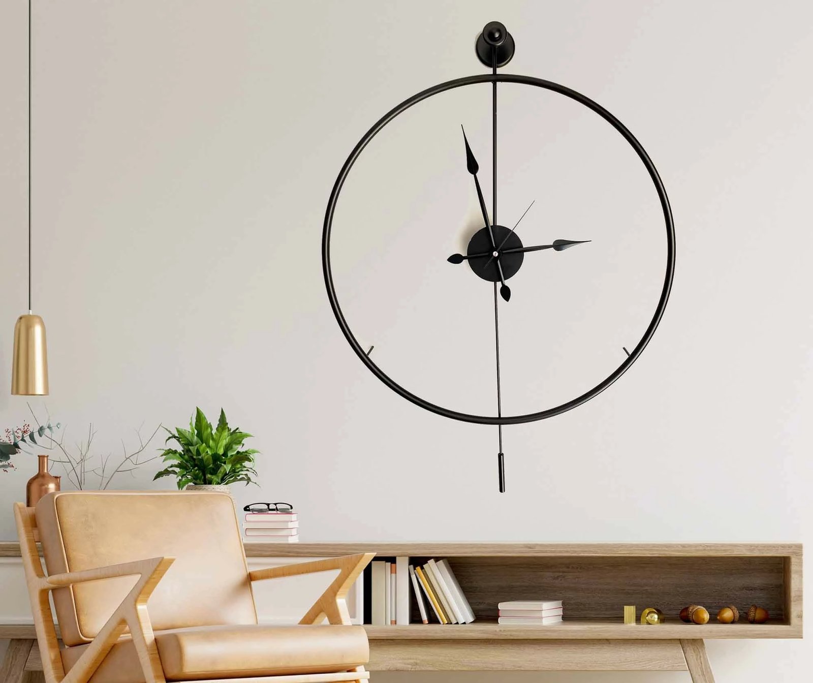 Orë muri dekorative prej metali, Wallity, Mclock-00102