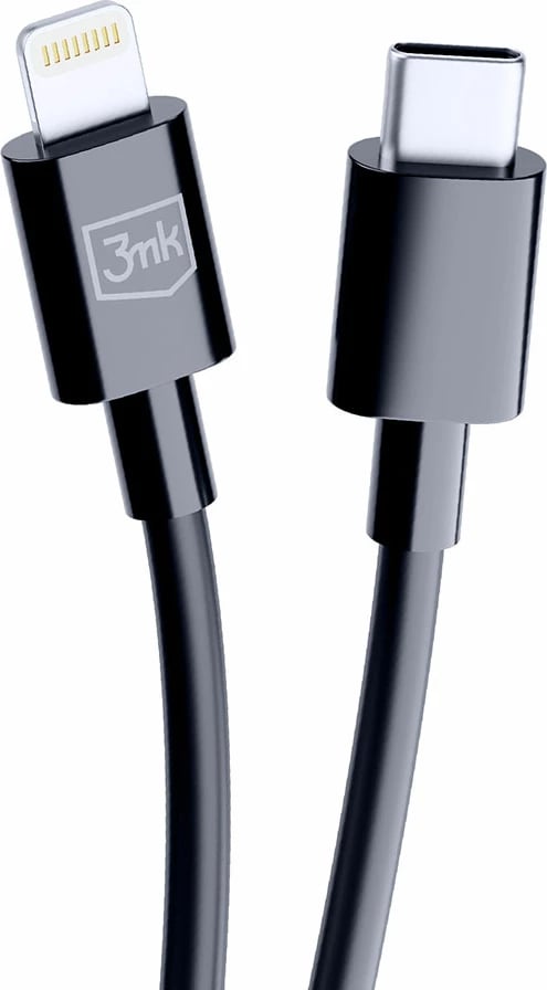 Kabllo USB-C në Lightning 3mk Hyper Cable, 1.2m, 20W, e zezë