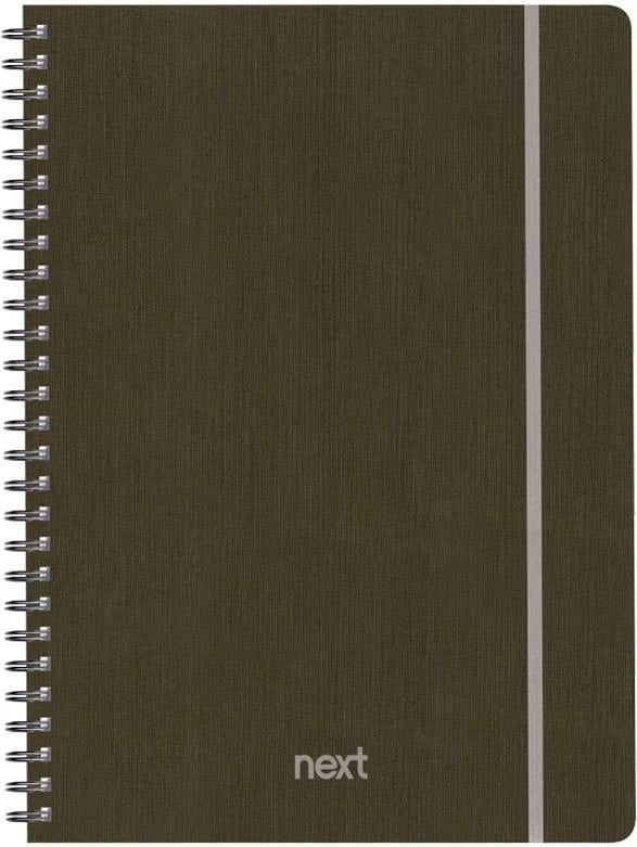 Bllok spiral NEXT 17x25cm, 140 faqe, 4 lëndë, kafe