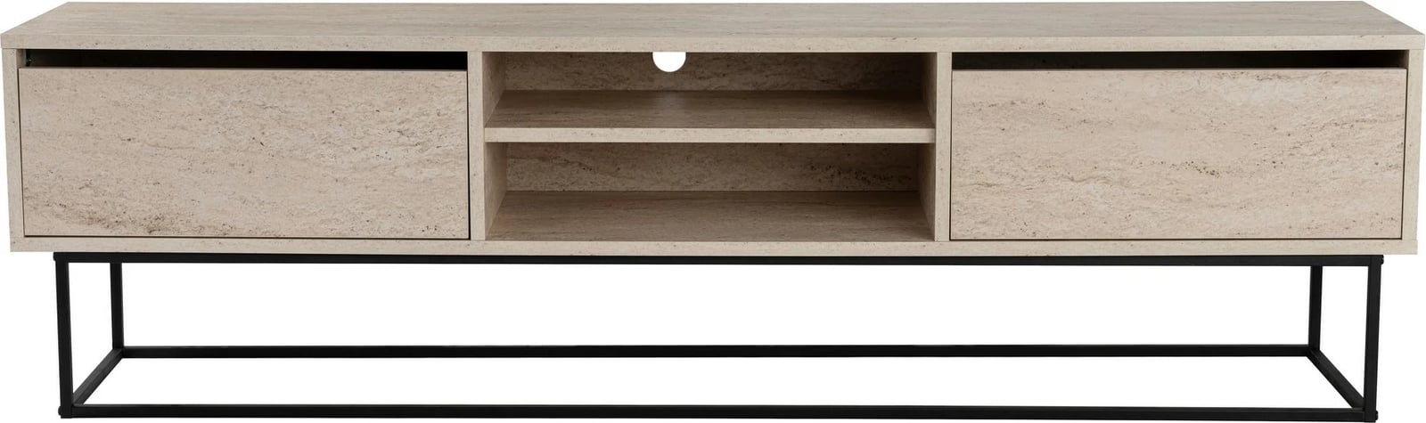 Komodë TV Hanah Home Escape 180, ngjyrë e zezë, travertin