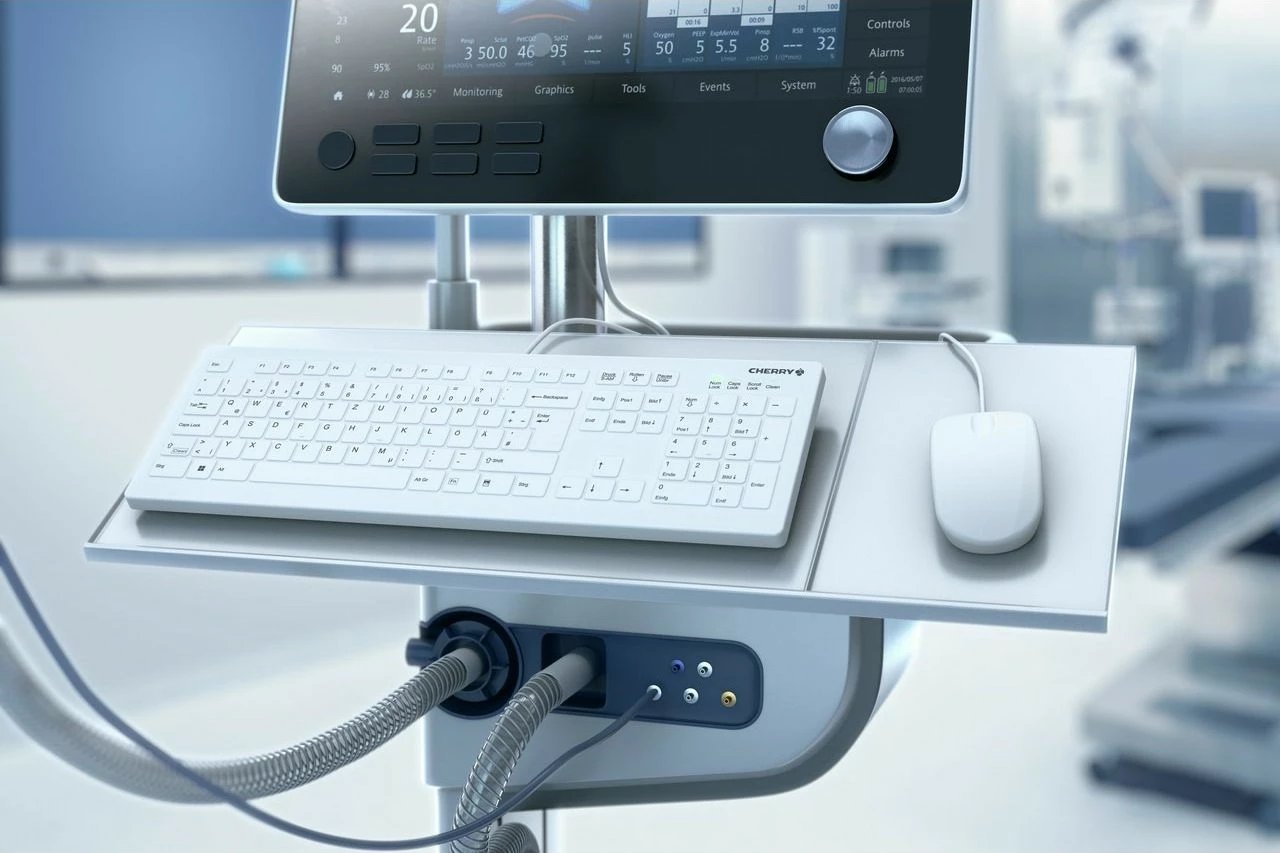 Tastierë Cherry AK-C8112, Full-size, Wired, USB, Scissor key switch, QWERTZ, Bardhë