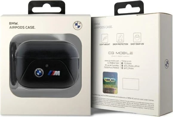 Mbështjellës BMW Curved Line për AirPods Pro 2, i zi