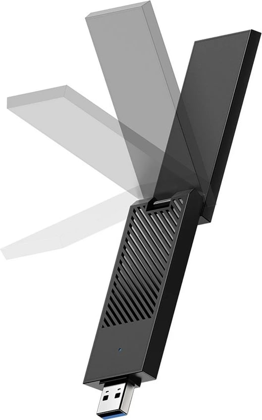 Kartë rrjeti wireless USB CUDY WU6500, 2x2 antena, e zezë