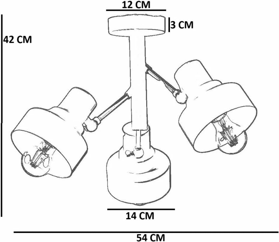 Llambë tavani Opviq, portokalli, 8993-3