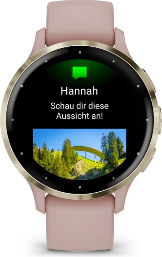 Smartwatch Garmin Venu 3S, 41 mm, AMOLED, GPS, Gold/Rozë