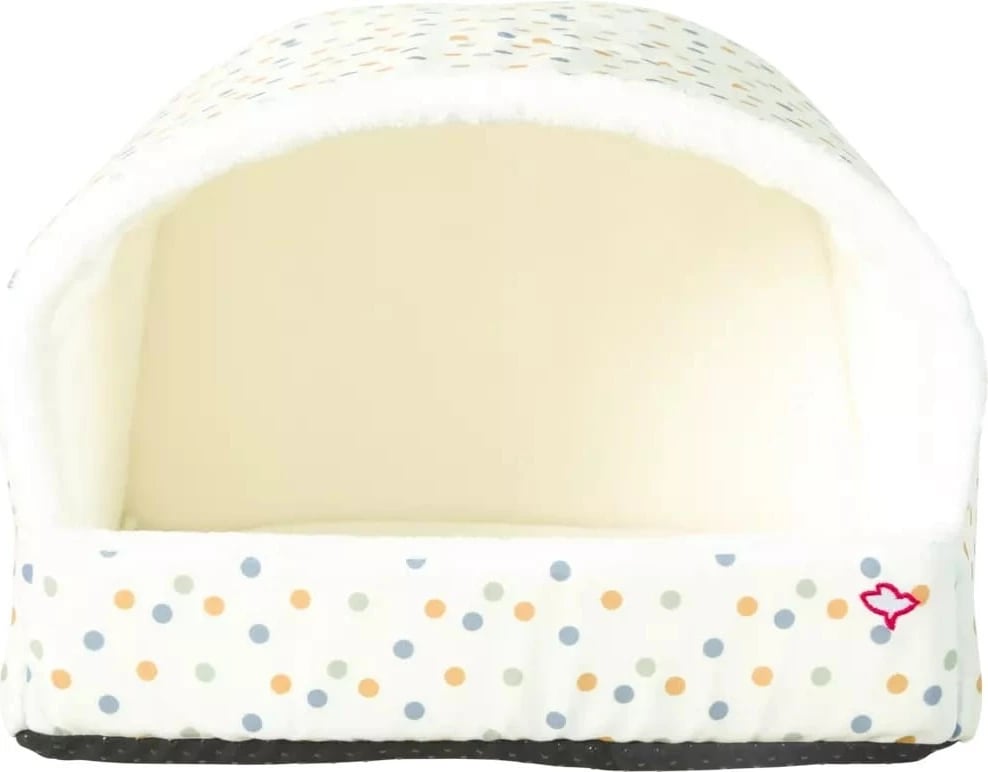 Strehë e butë për lepur ose kavie ZOLUX Cosy, material pelushi, e bardhë me pika