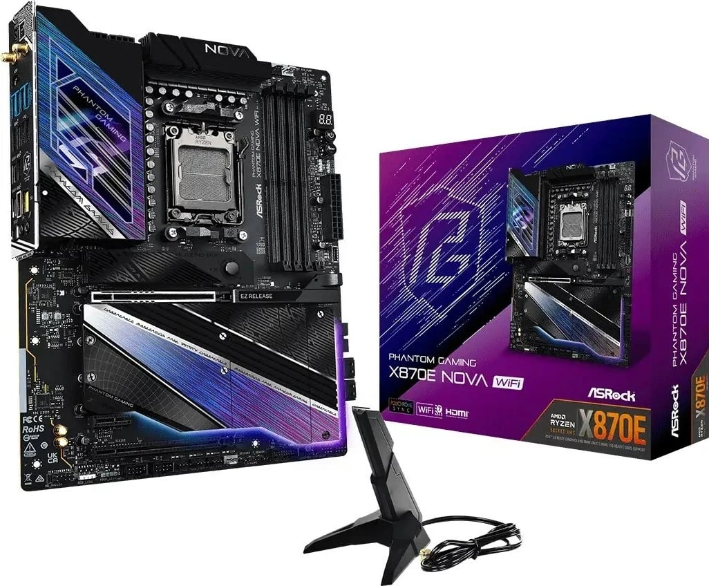 Pllakë amë ASRock X870E Nova WiFi, Socket AM5, ATX