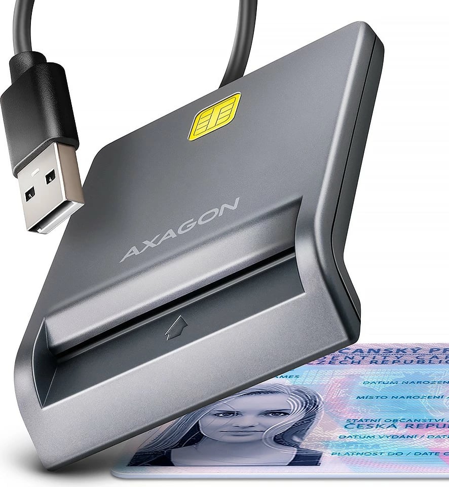 Lexues kartelash AXAGON CRE-SM3T me USB, 1.3m, i zi