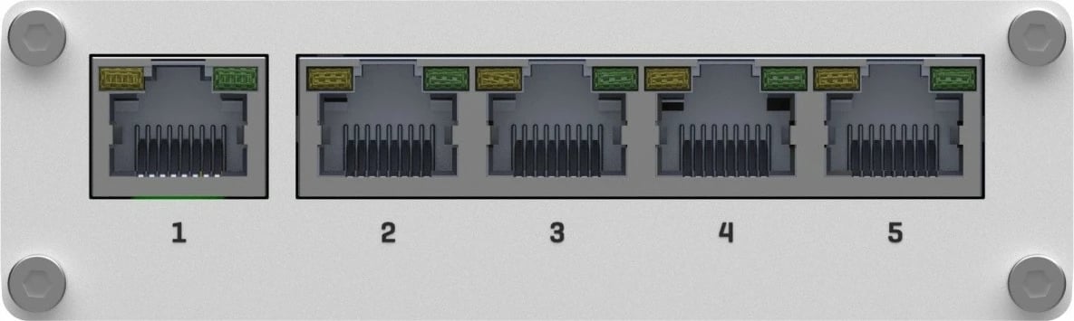 Switch industrial TELTONIKA TSW110, 5xGigabit Ethernet, Desktop/Rack, i bardhë