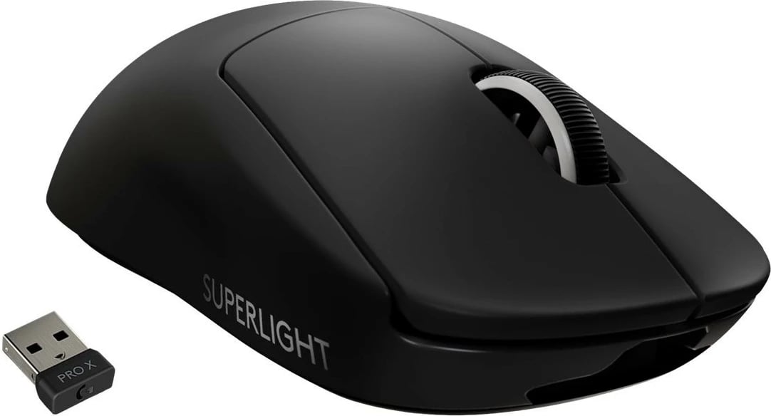 Maus Logitech PRO X SUPERLIGHT - Wireless, 2.4GHz, e zezë